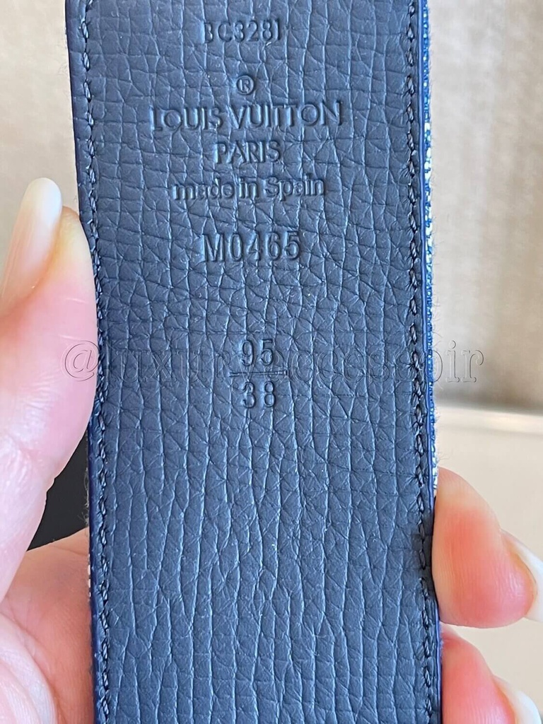 100% Original Louis Vuitton Denim Gürtel Nigo reversible